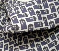 Doctor who diagonal tardis on white