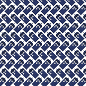 Doctor who diagonal tardis on white