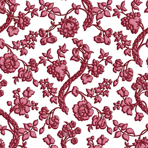 Red Rococo vines, c. 1752