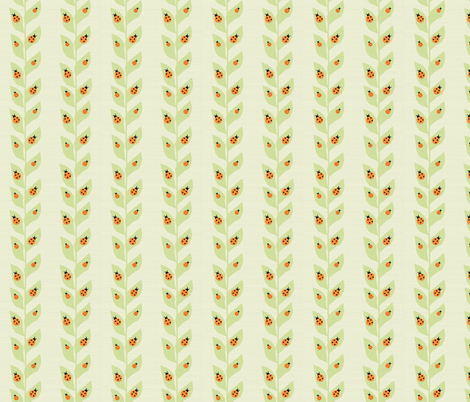 Orange Ladybugs fabric by arttreedesigns on Spoonflower - custom fabric