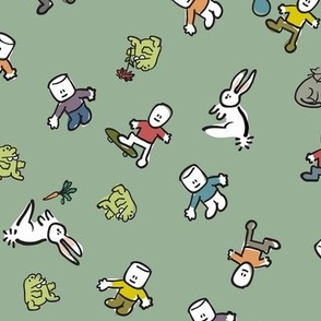 Marshmallow and friends - green