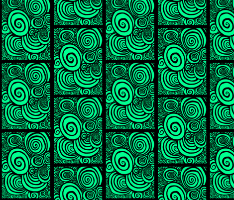 Green_spirals fabric by catherinewise on Spoonflower - custom fabric