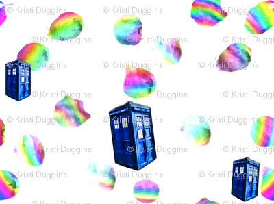 Psychedelic Rainbow TARDIS