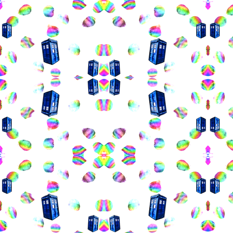 Psychedelic Rainbow TARDIS