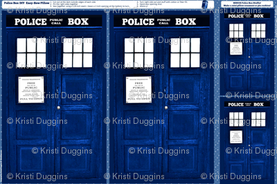 Doctor Who Inspired TARDIS Police Box Pillow Project