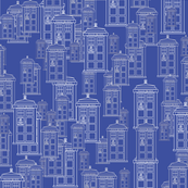 White lines on tardis blue