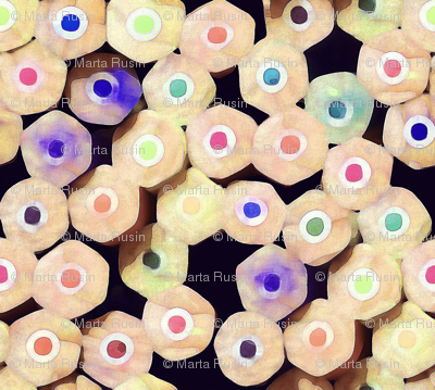pencil stack painted