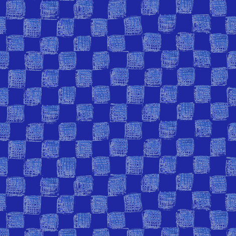 checkerboard in sapphire fabric by weavingmajor on Spoonflower - custom fabric