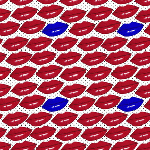Kiss me I am freezing on polka dot white