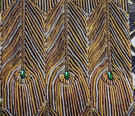 Golden Peacock Feathers