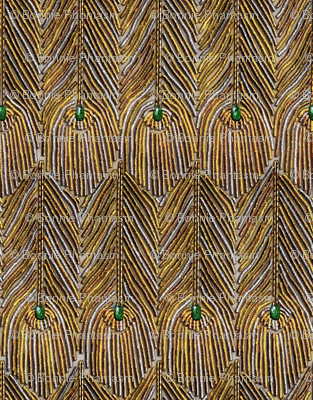 Golden Peacock Feathers