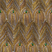 Golden Peacock Feathers