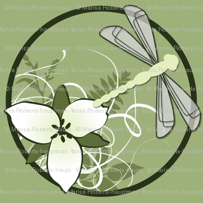 Trillium and Dragonfly