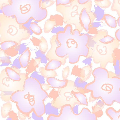puddleflowersourcepurorang1larger fabric by wordfabric on Spoonflower - custom fabric