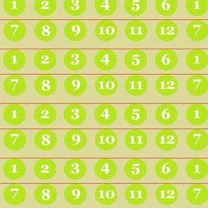 12 Number Advent Baubles