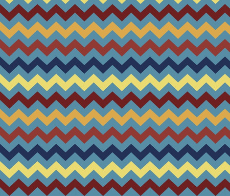 Chevrons on Turquoise fabric by nightgarden on Spoonflower - custom fabric