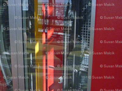 Looking down the Elevator Shaft, Pompidou Center, Paris - 2