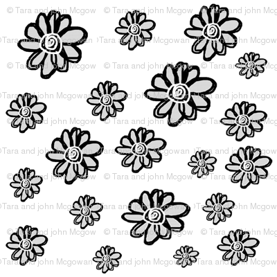 Black & White Flowers