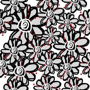 Flower Arrangement With Red Dots