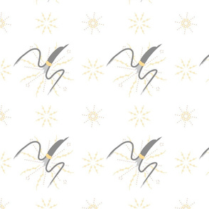 sun grey bird