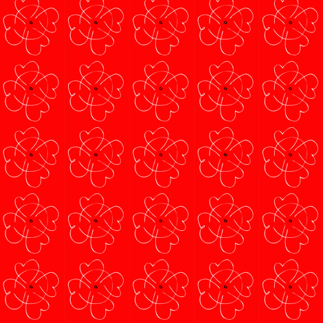 heart flower fabric by pennydog on Spoonflower - custom fabric