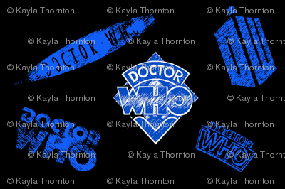 Doctor Who Logos On Black