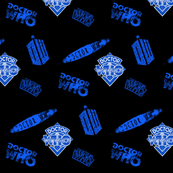 Doctor Who Logos On Black