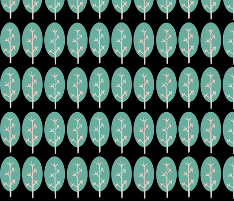 Trees Blue fabric by papersparrow on Spoonflower - custom fabric