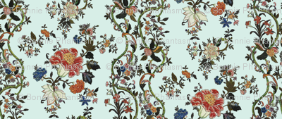 Rococo column embroideries, c. 1720-40