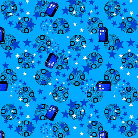 The Doctor's Ditsy light fabric by fentonslee on Spoonflower - custom fabric