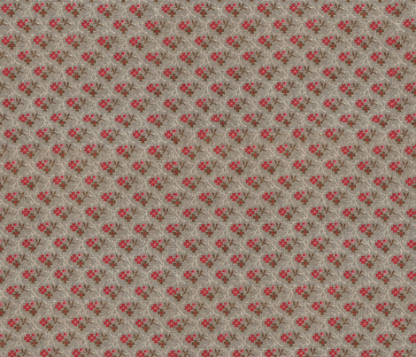 Vintage Grey Red fabric by image_crafts on Spoonflower - custom fabric