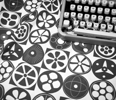 Typewriter Ribbons fabric - nightgarden - Spoonflower