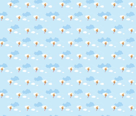 pirate monsters clouds fabric by cyntia_abrigo on Spoonflower - custom fabric