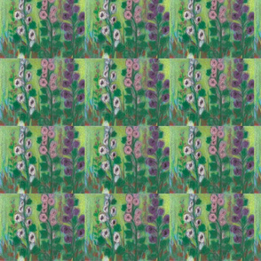 hollyhocks