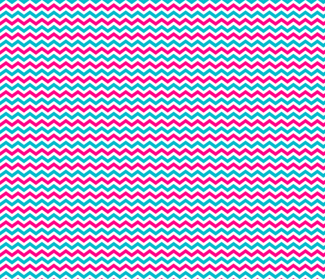 Pink and Turqoise Chevron fabric by risarocksit on Spoonflower - custom fabric