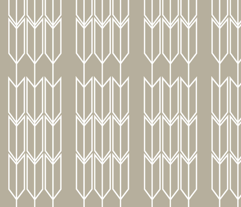 Natural Arrow fabric by designedtoat on Spoonflower - custom fabric