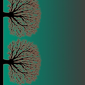 Schizoclectic Tree with Orange and Green