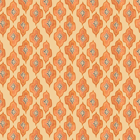 dappled lozenge - saffron fabric by fox&lark on Spoonflower - custom fabric