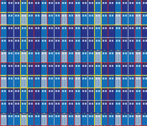 Tardis Tartan fabric by sammyk on Spoonflower - custom fabric