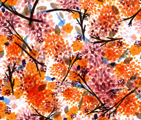 Autumn Floral fabric by joylaforme on Spoonflower - custom fabric