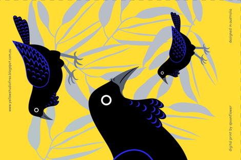 Ravens tea towel