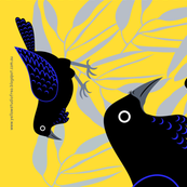 Ravens tea towel