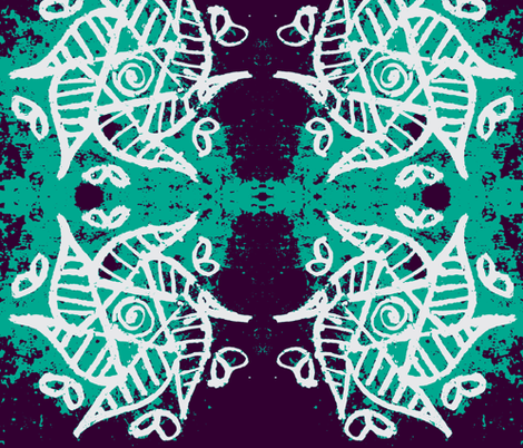 Tribal Star turquoise fabric by flyingfish on Spoonflower - custom fabric