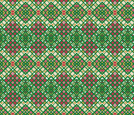 Diamond Plaid Xmas fabric by tallulahdahling on Spoonflower - custom fabric
