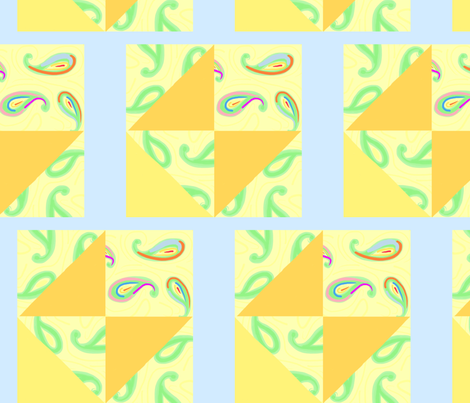 pastel paisleys blue quilt 2