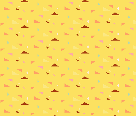 triangles yellow fabric by mojiarts on Spoonflower - custom fabric