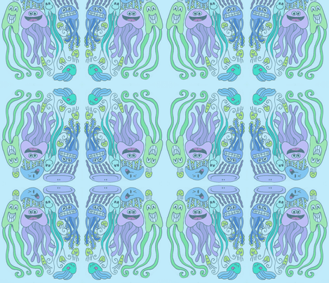 Smile 'n' Wave fabric by graceful on Spoonflower - custom fabric