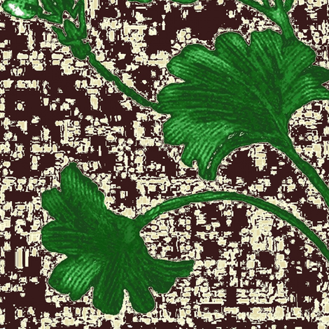 gingko_jasmine_brown fabric by paragonstudios on Spoonflower - custom fabric