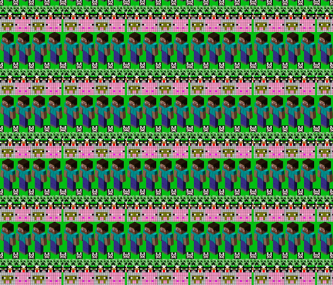 minecraft_mobs fabric by ceruleana_fiber_arts on Spoonflower - custom fabric