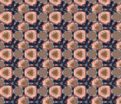 Natural Kaleidescope fabric by ceruleana_fiber_arts on Spoonflower - custom fabric
